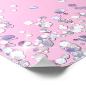 Poster Fête d'anniversaire de 15 ans Glitter Rose (Coin)