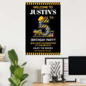 Poster Fête d'anniversaire de 5 ans de Construction Migno (Bureau à domicile)