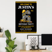 Poster Fête d'anniversaire de 6 ans de Construction Migno (Bureau à domicile)