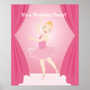 Poster Fête d'anniversaire de Ballerina