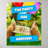 Fête d'anniversaire de chien de prairie