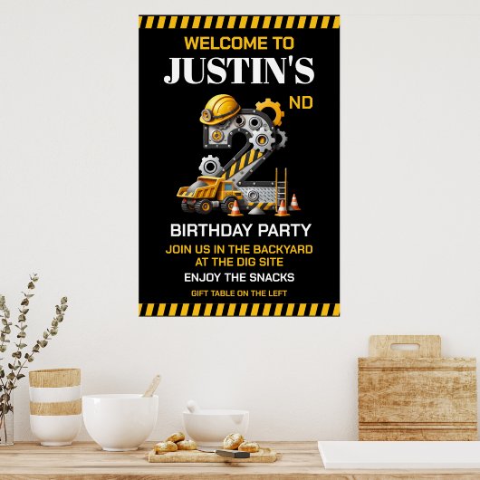 Poster Fête d'anniversaire de construction 2 ans (Cuisine)