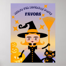 Fête d'anniversaire de fille en sorcière déguisée