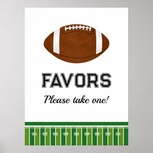 Poster Fête d'anniversaire de football | Faveurs S'Il Vou (Devant)