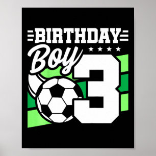 Poster Fête d'anniversaire de football pour enfants - Gar
