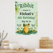 Poster Fête d'anniversaire de grenouille mignonne (Cuisine)