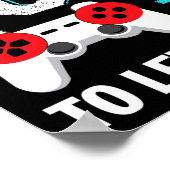 Poster Fête d'anniversaire de jeu vidéo pour garçon (Coin)