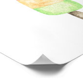 Poster Fête d'anniversaire de la piscine aquarelle (Coin)