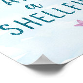 Poster Fête d'anniversaire de la sirène, enseigne à un sh (Coin)