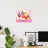 Poster Fête d'anniversaire de la star du pop (Bureau à domicile)