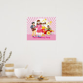 Poster Fête d'anniversaire de la star du pop (Cuisine)