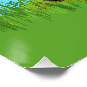 Poster Fête d'anniversaire de la tondeuse de pelouse (Coin)