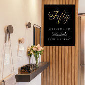 Poster Fête d'anniversaire de la typographie d'or noir