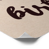 Poster Fête d'anniversaire de l'Ours Plaid Wild ONE (Coin)