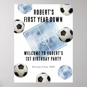Poster Fête d'anniversaire de première année de football