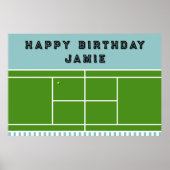 Poster Fête d'anniversaire de tennis (Devant)