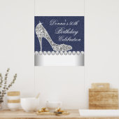 Poster Fête d'anniversaire Denim et Diamants (Cuisine)