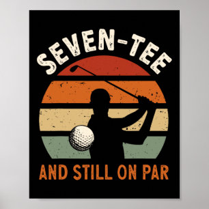 Poster Fête d'anniversaire des 70 ans de golf Sept-tee et