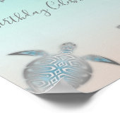 Poster Fête d'anniversaire des tortues de mer d'argent (Coin)