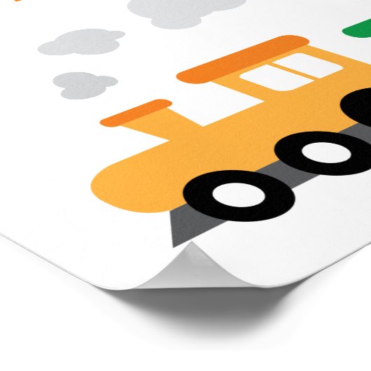 Poster Fête d'anniversaire du train (Coin)