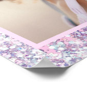 Poster Fête d'anniversaire Glitter Rose Sweet 16 (Coin)