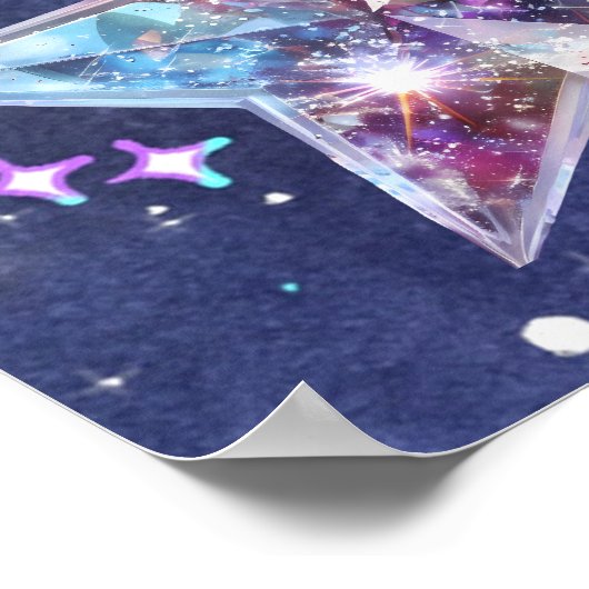 Poster Fête d'anniversaire jumelle dans l'espace (Coin)