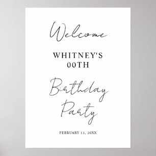 Poster Fête d'anniversaire minimaliste moderne