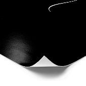 Poster fête d'anniversaire noir bleu parties scintillant (Coin)