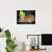 Poster Fête d'anniversaire Orange Tabby Cat (Bureau à domicile)