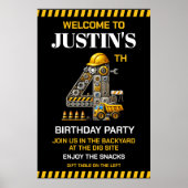 Poster Fête d'anniversaire pour les 4 ans de Construction (Devant)
