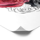 Poster Fête d'anniversaire rouge et argent (Coin)