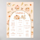 Poster Fête d'anniversaire Sweet Little citrouille (Devant)