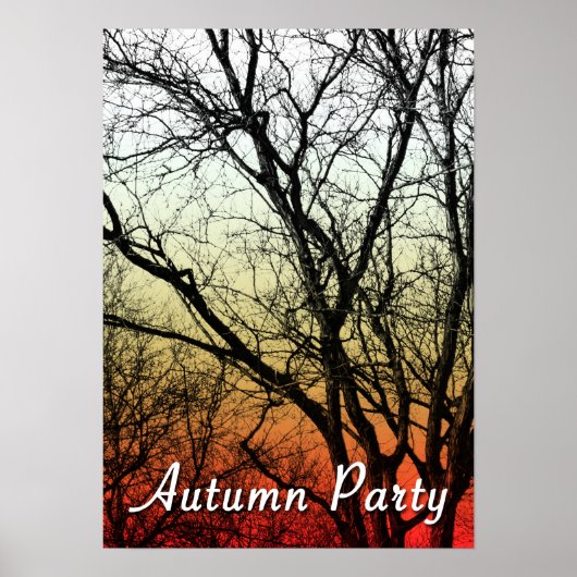 Poster fête d'automne : arbre fantôme (Devant)