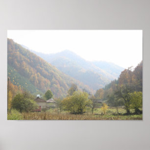 Poster Fête d'automne Village Mountain Photo