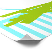 Poster Fête de Baby Shower pour Garçon Bleu et Jaune (Coin)