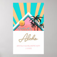 Fête de Bachelorette de Plage Tropicale Chaud Neon