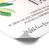 Poster Fête de bar de beignets Fiançailles Mariage Citron (Coin)