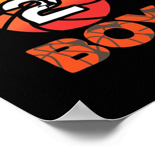 Poster Fête de basket-ball 2 ans Ancien Anniversaire Cel (Coin)