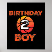 Poster Fête de basket-ball 2 ans Ancien Anniversaire Cel (Devant)