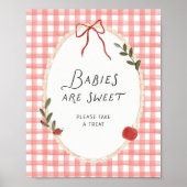 Poster Fête de bébé Apple Les bébés sont doux (Devant)