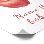 Poster Fête de bébé Apple - Nommez cette nourriture pour (Coin)