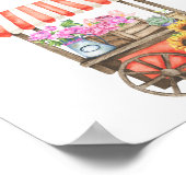 Poster Fête de bébé avec chariot de fleurs - jeu de chass (Coin)