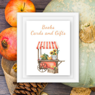 Poster Fête de bébé citrouilles d'automne - cartes et cad