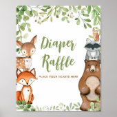 Poster Fête de Bébé Fforestière Raffle de Couches (Devant)