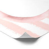 Poster Fête de Bébé Fille Rose Rétro Cheval à Bascule (Coin)