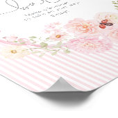 Poster Fête de bébé fleurie Love Bug Bloom Bar (Coin)