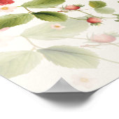 POSTER FÊTE DE BÉBÉ FRUITS ROUGES SAUVAGE (Coin)