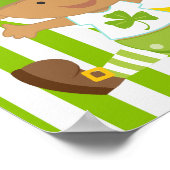 Poster Fête de bébé garçon afro-américain pour la Saint-P (Coin)