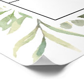 Poster Fête de bébé Greenery Devinez la date prévue (Coin)