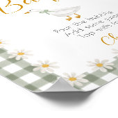 Poster Fête de bébé Silly Goose Green Gingham Mimosa Bar (Coin)